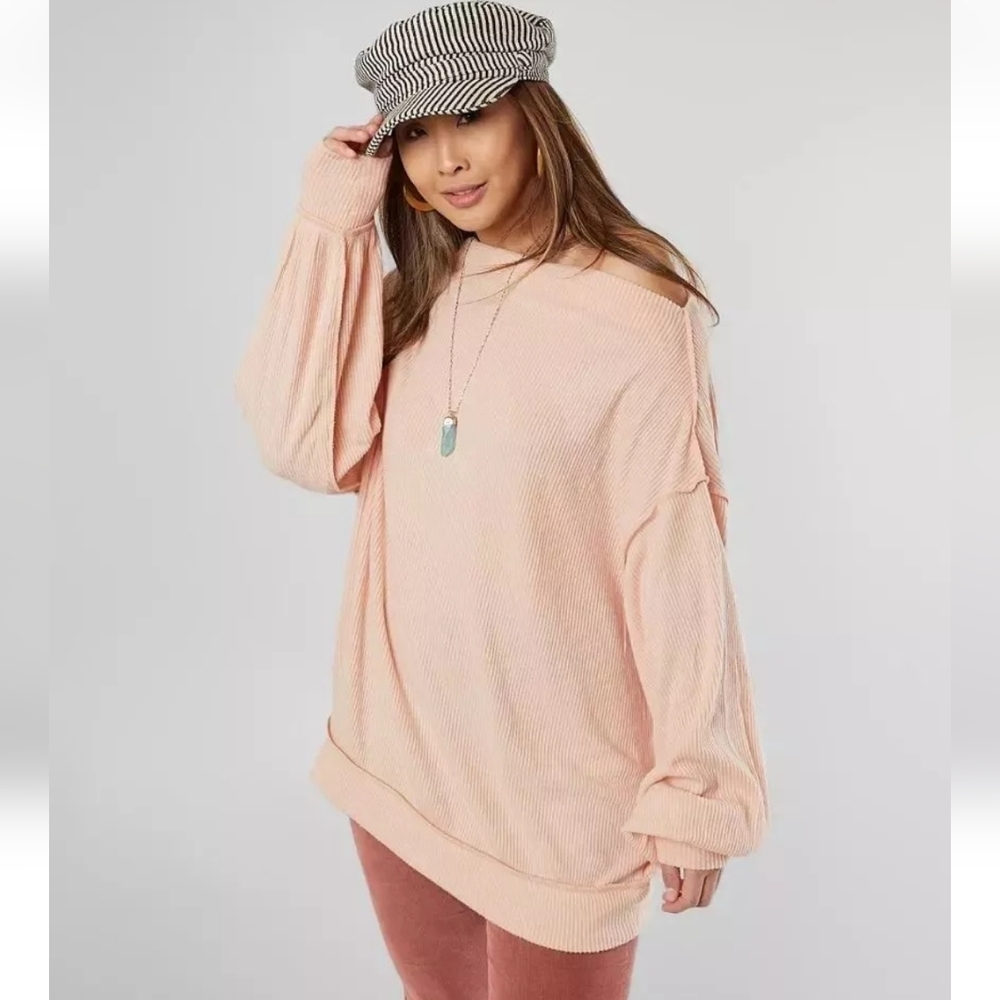 NWT Free People We The Free Main Squeeze Hacci Top